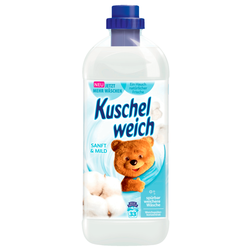 Kuschelweich Weichspüler Sanft & Mild 1l, 33WL
